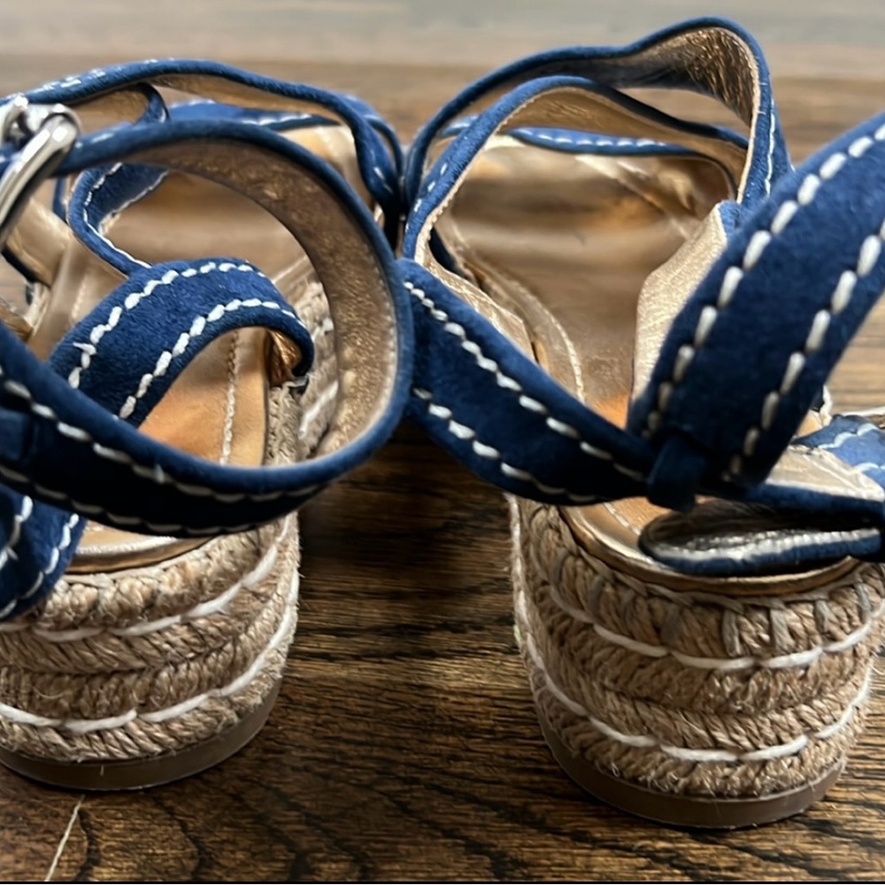 Prada Crisscross Suede Espadrille Sandals Size 36 1/2 (6.5) - Picture 6 of 8